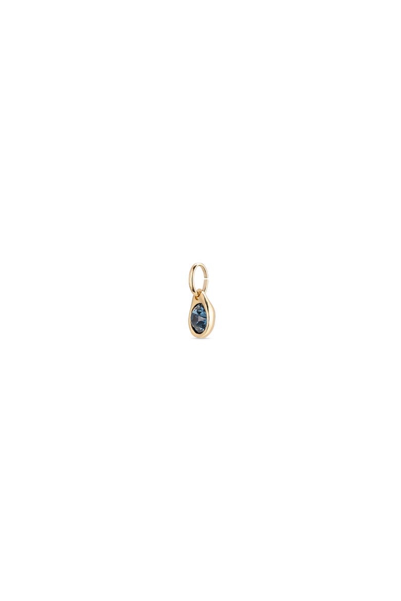 18K Gold-Plated Circular Charm with Crystal, Alternate, color, Gold