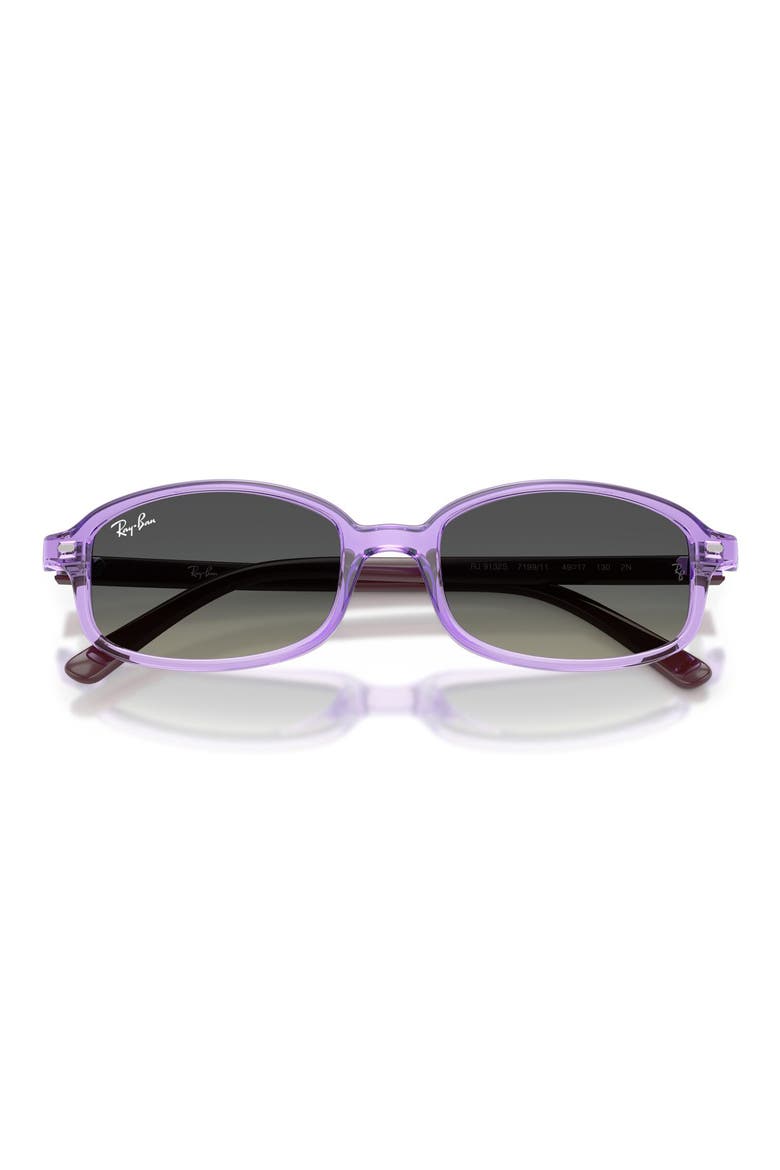 Kids' 49mm Irregular Sunglasses, Alternate, color, TRANSPARENT VIOLET / GREY