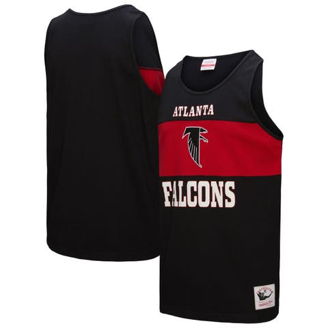 Men's Mitchell & Ness Black Atlanta Falcons Retro Colorblock Tank Top