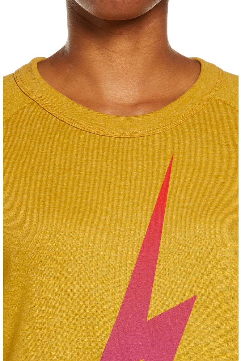 Bolt Fade Sweatshirt, Alternate, color, HONEY/ PINK PURPLE