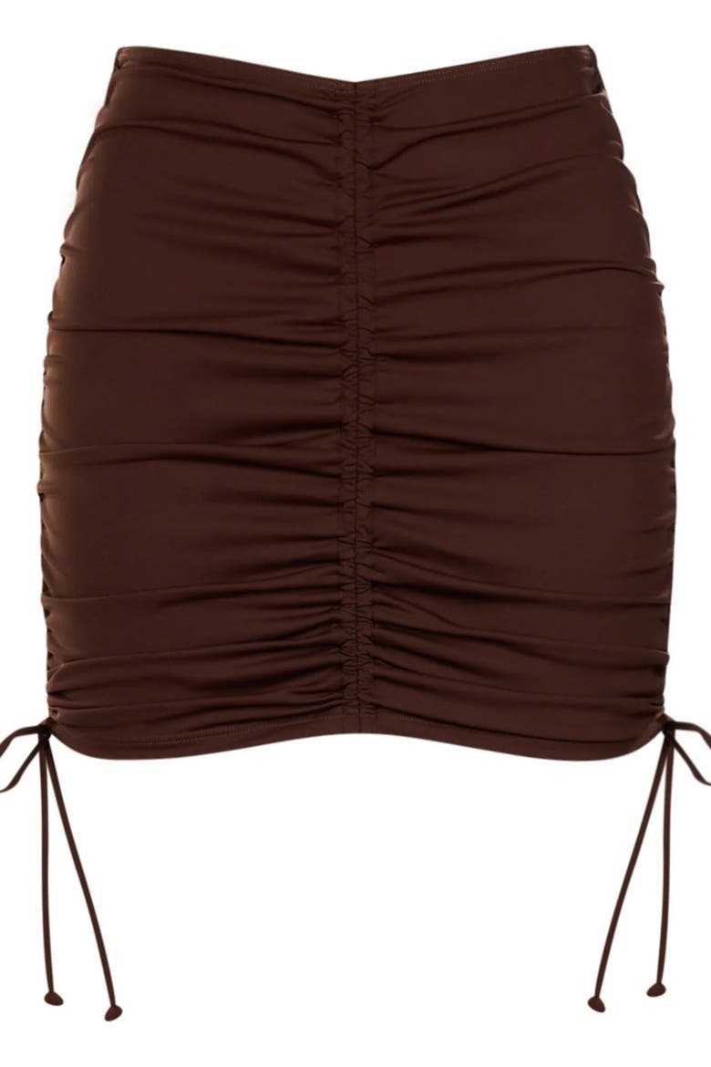 Triangle Cover-Up Mini Skirt, Alternate, color, Espresso