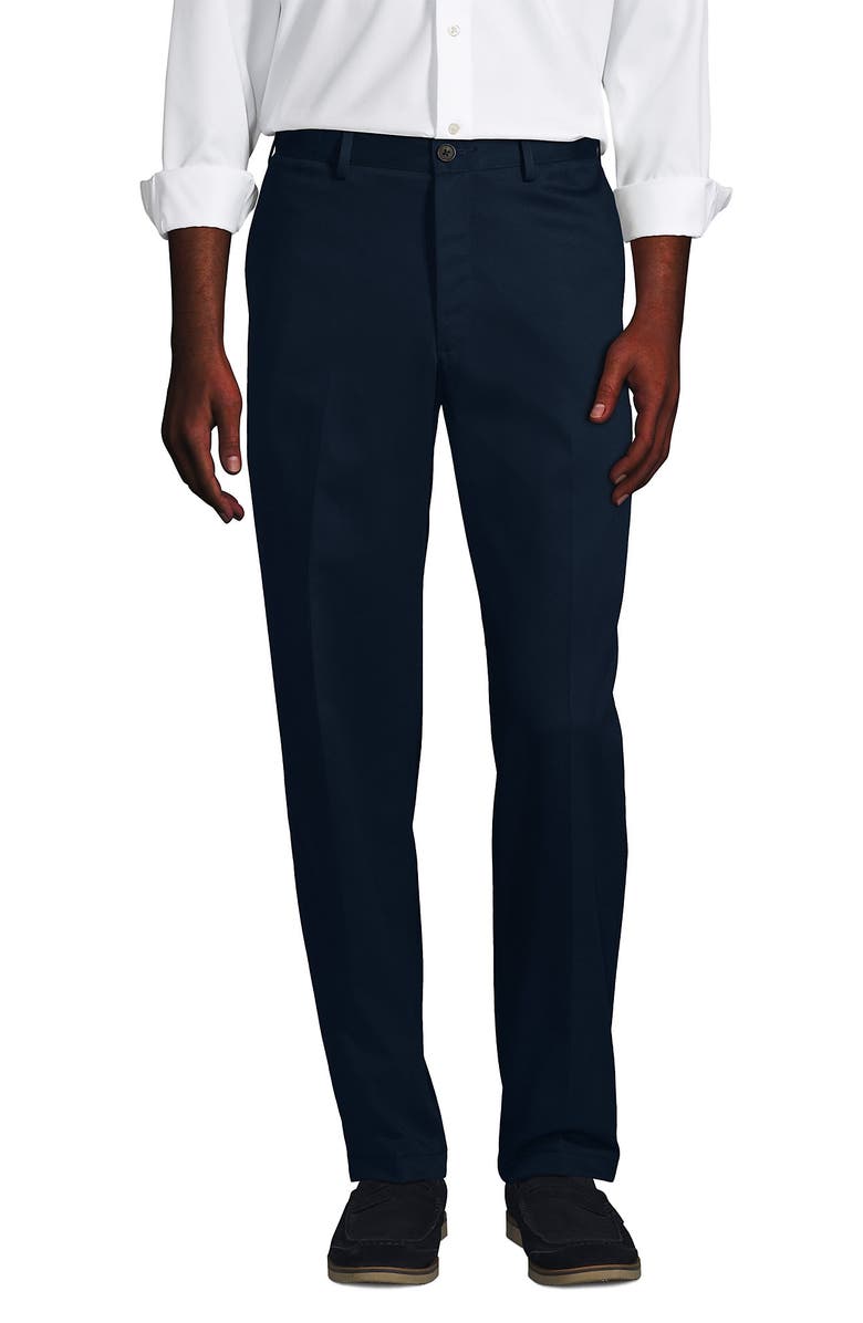 Lands' End Prehem Comfort Waist No Iron Chino Pants, Main, color, Radiant Navy