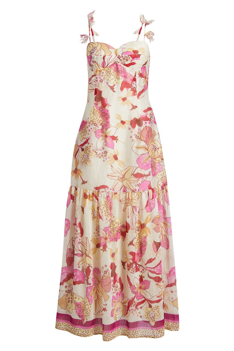 Anisha Tie Strap Maxi Dress, Alternate, color, PINK MULTI