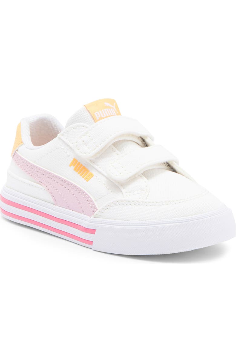 PUMA Kids' Court Classic Vulc Sneaker, Main, color, Puma White-Rose Mauve