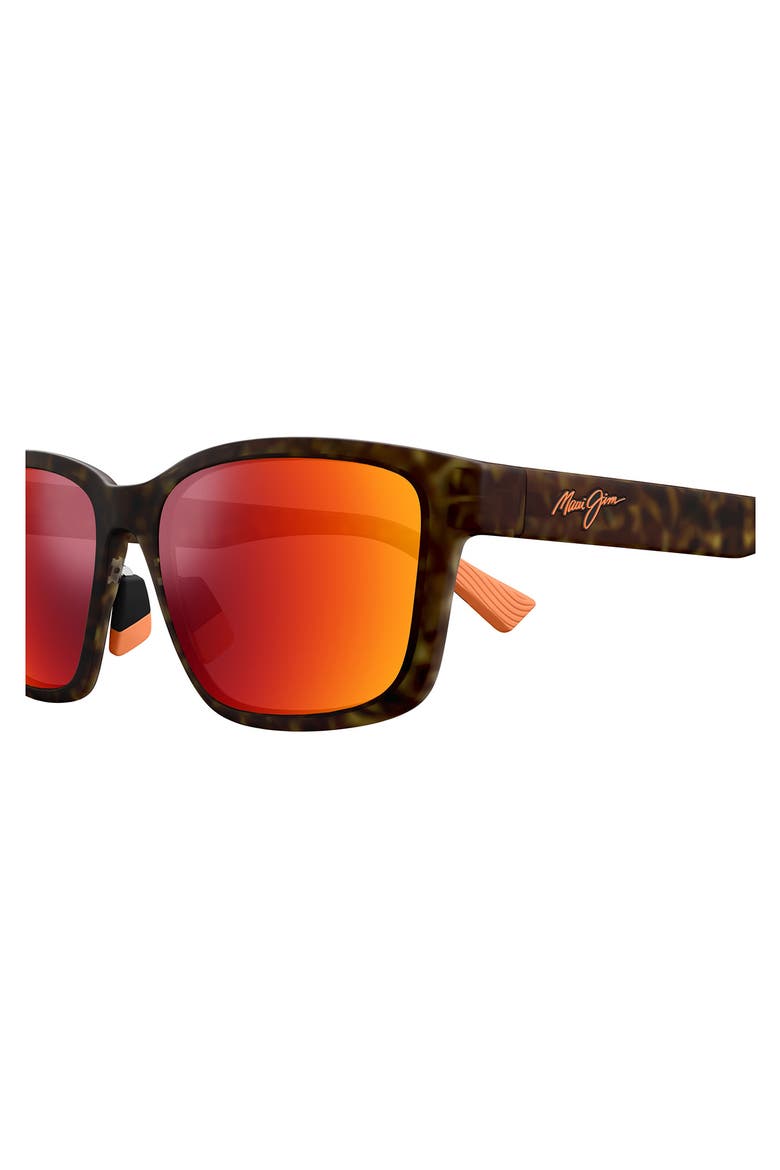 56mm Hawaii Lava Uila AF 58mm Polarized Square Sunglasses, Alternate, color, TORTOISE