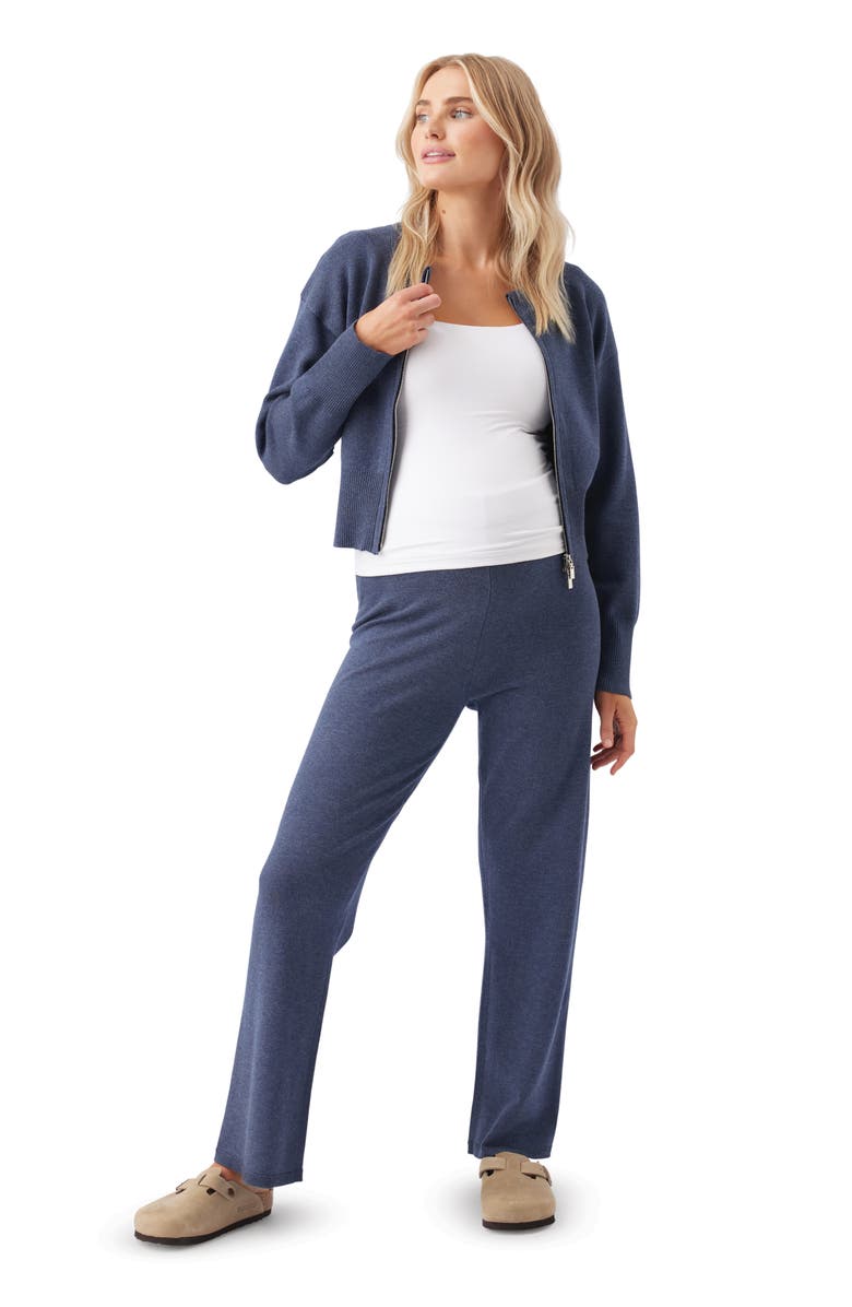 Ripe Maternity Delta Zip Through Knit, Alternate, color, 