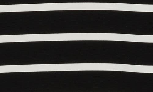 Rag & Bone Colette Stripe Short Sleeve Shift Dress In Black