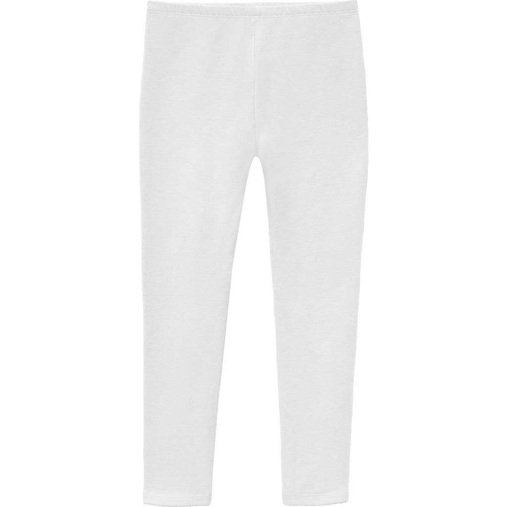 City Threads Kids' Girls Soft Fleece Stretch Leggings In White