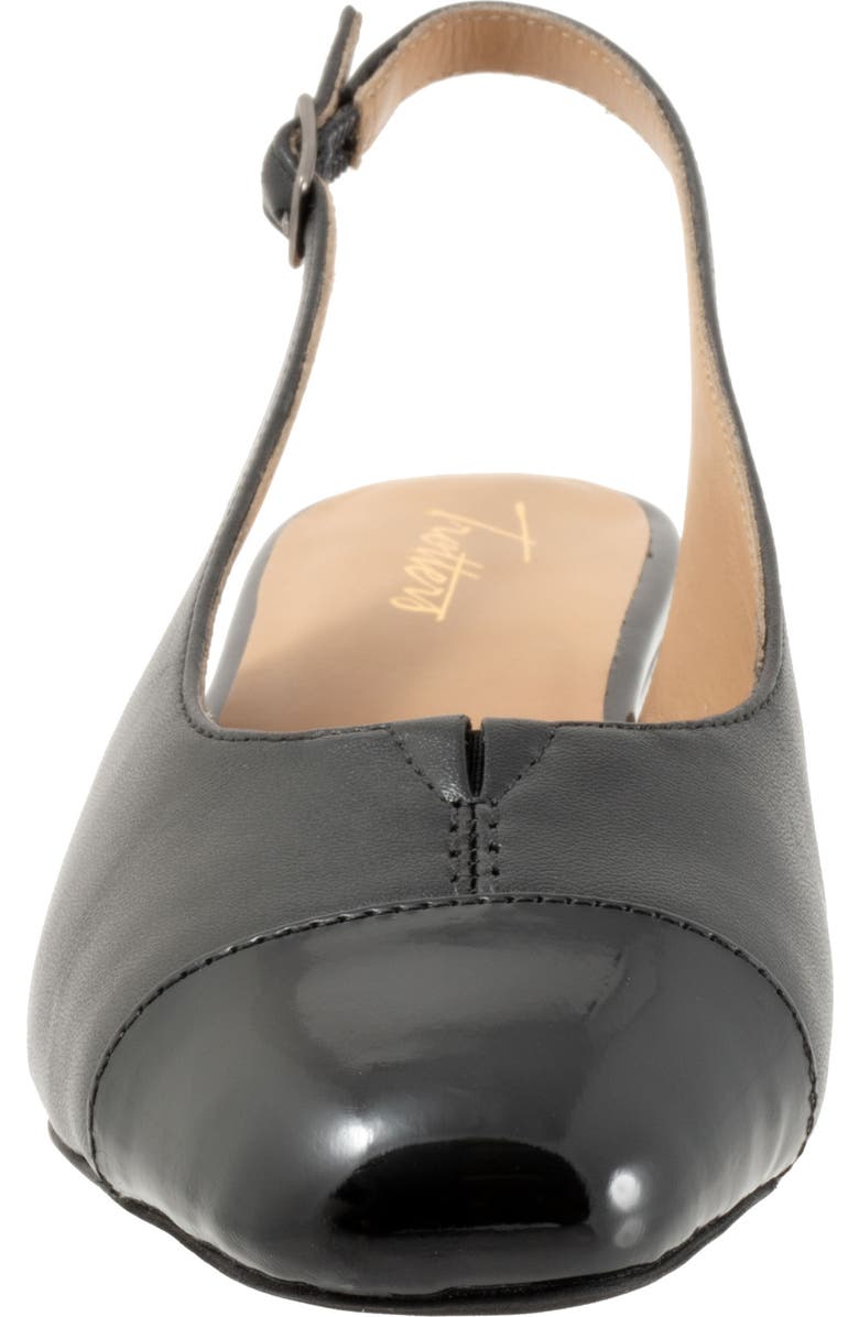 Trotters Dea Slingback Cap Toe Wedge Pump, Alternate, color, Black