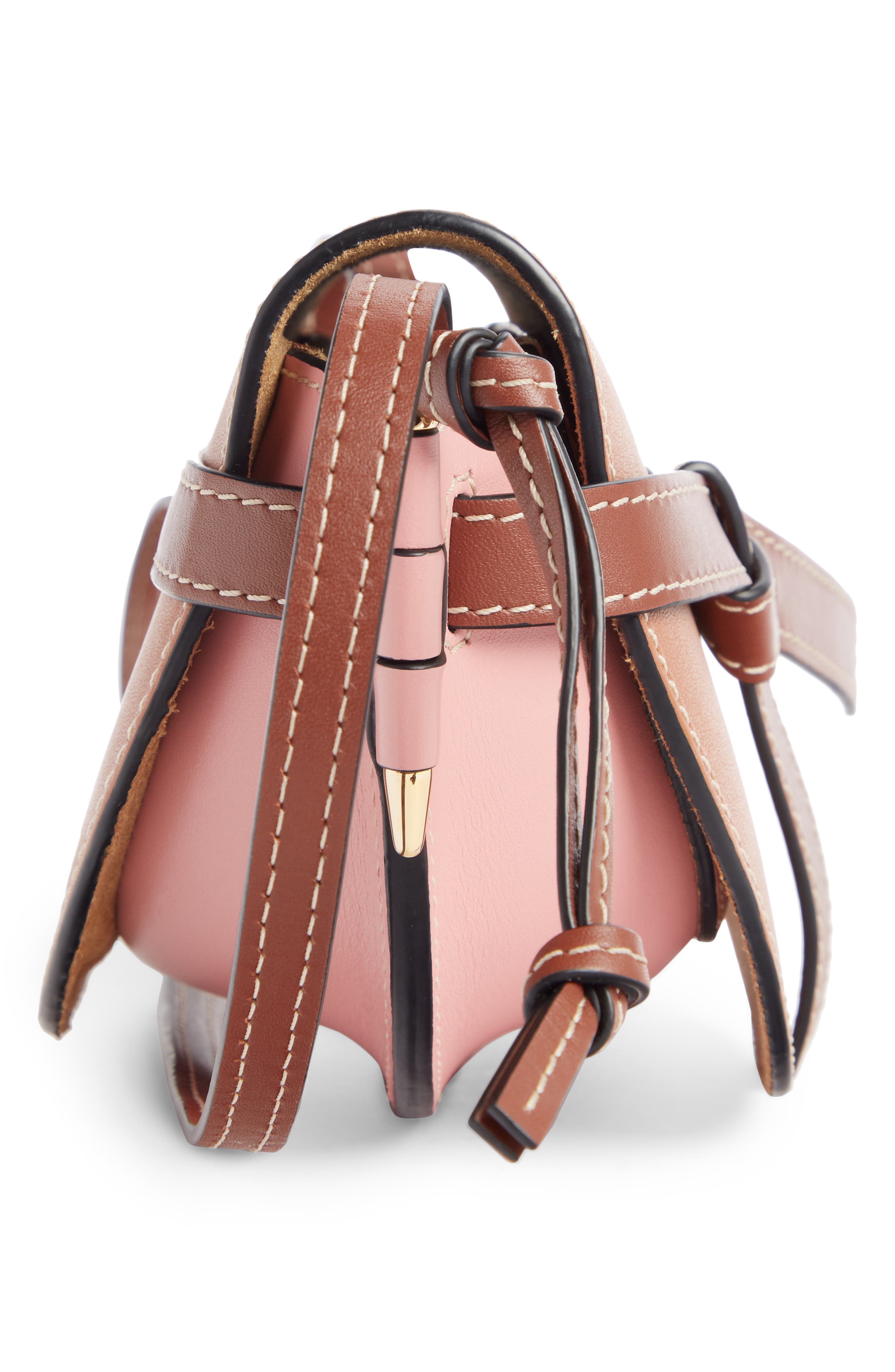 Loewe Mini Gate Leather Crossbody Bag, Alternate, color, 