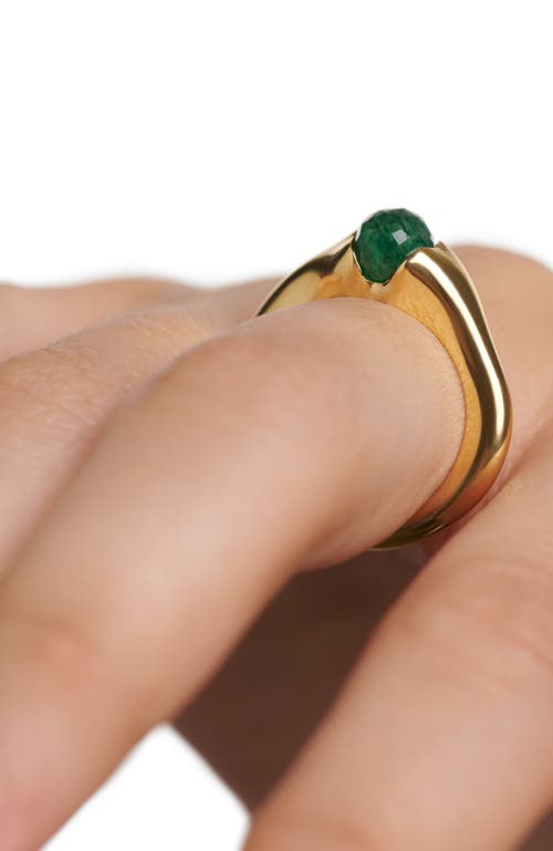 Pdpaola Oasis Ring In Green Aventurine