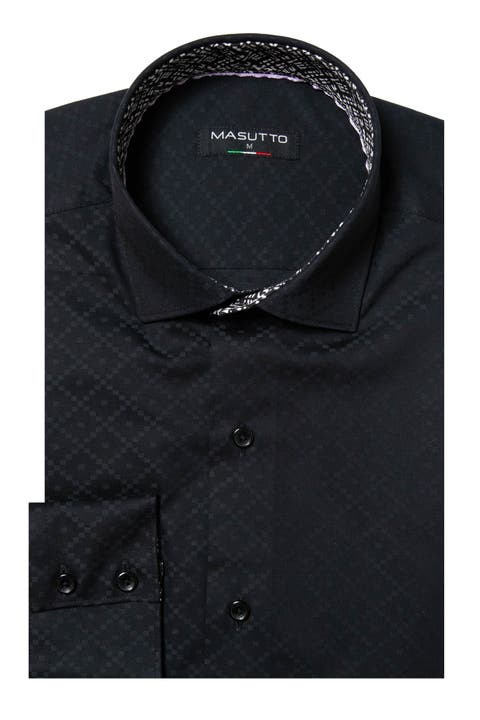 Willis Geometric Button-Up Long Sleeve Shirt