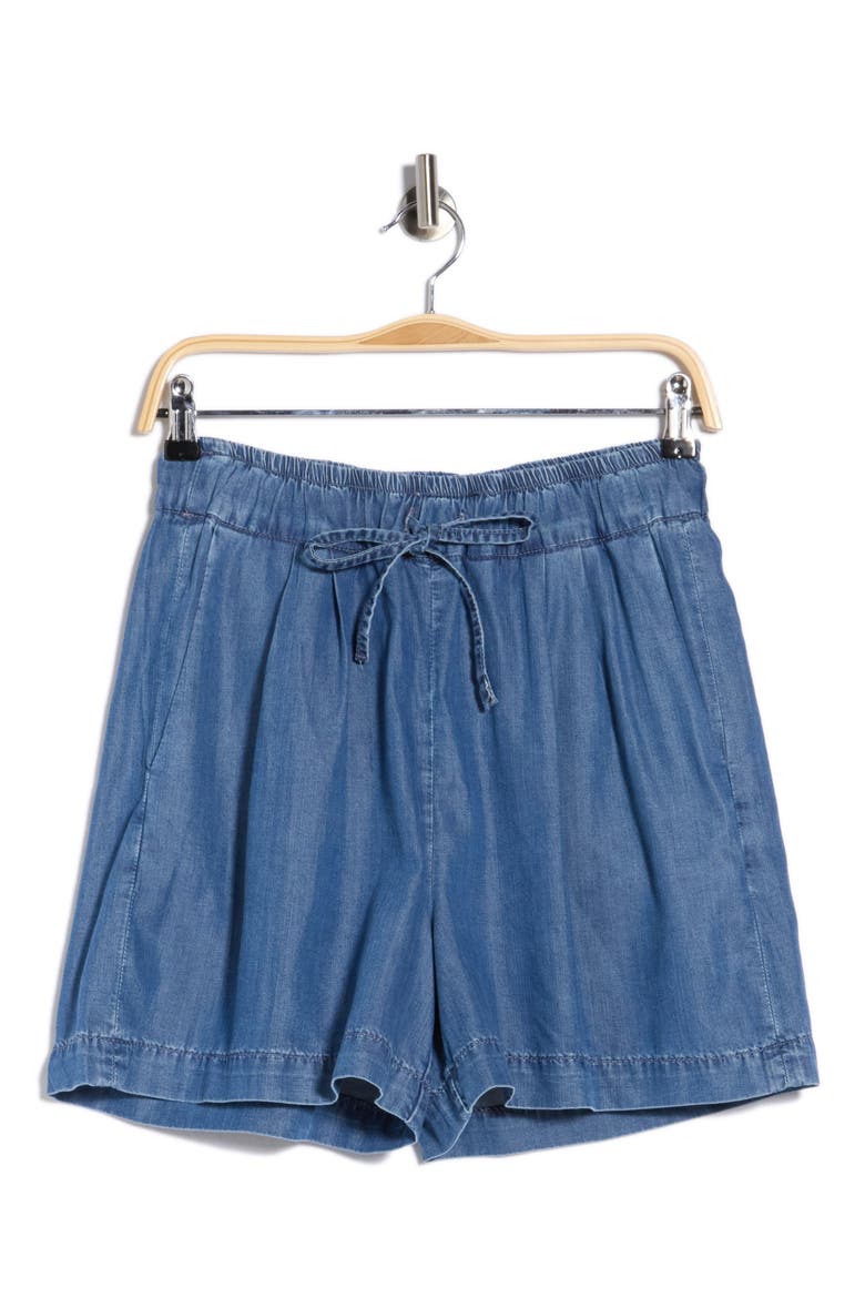 Penny Drawstring Shorts, Alternate, color, MID BLUE GOLD