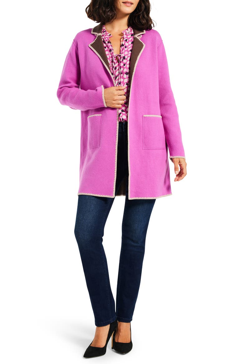 Vivid Dot Tie Neck Top, Alternate, color, PINK MULTI