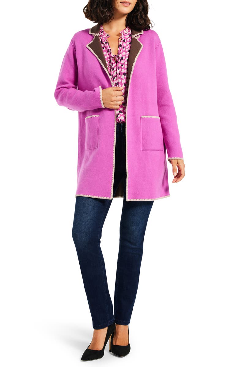 NIC+ZOE Vivid Dot Tie Neck Top, Alternate, color, Pink Multi