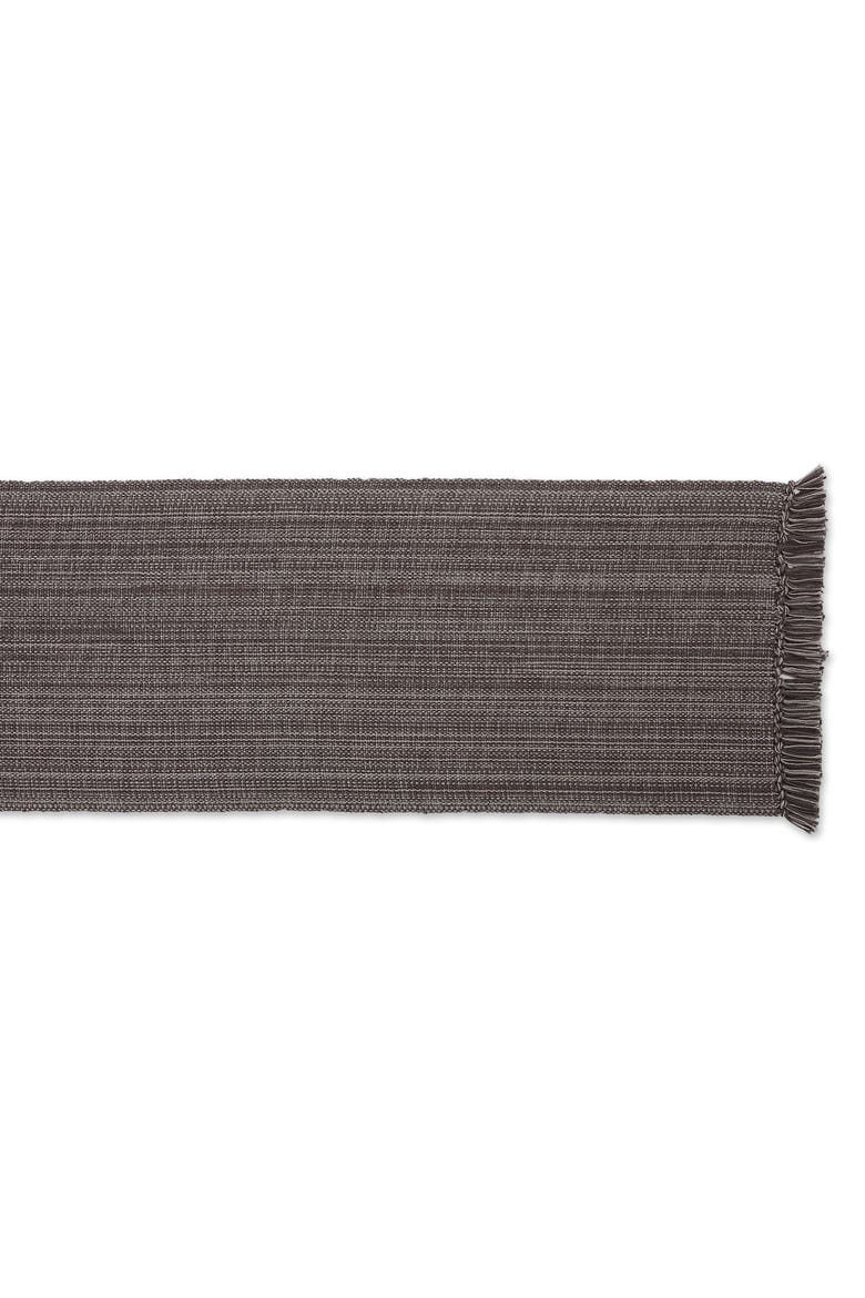 Variegated Fringe Table Runner, Alternate, color, Gray
