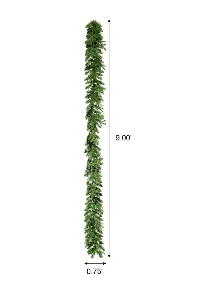 Set of 2 9ft Christmas Garland with Strawberry Lights, Alternate, color, Green