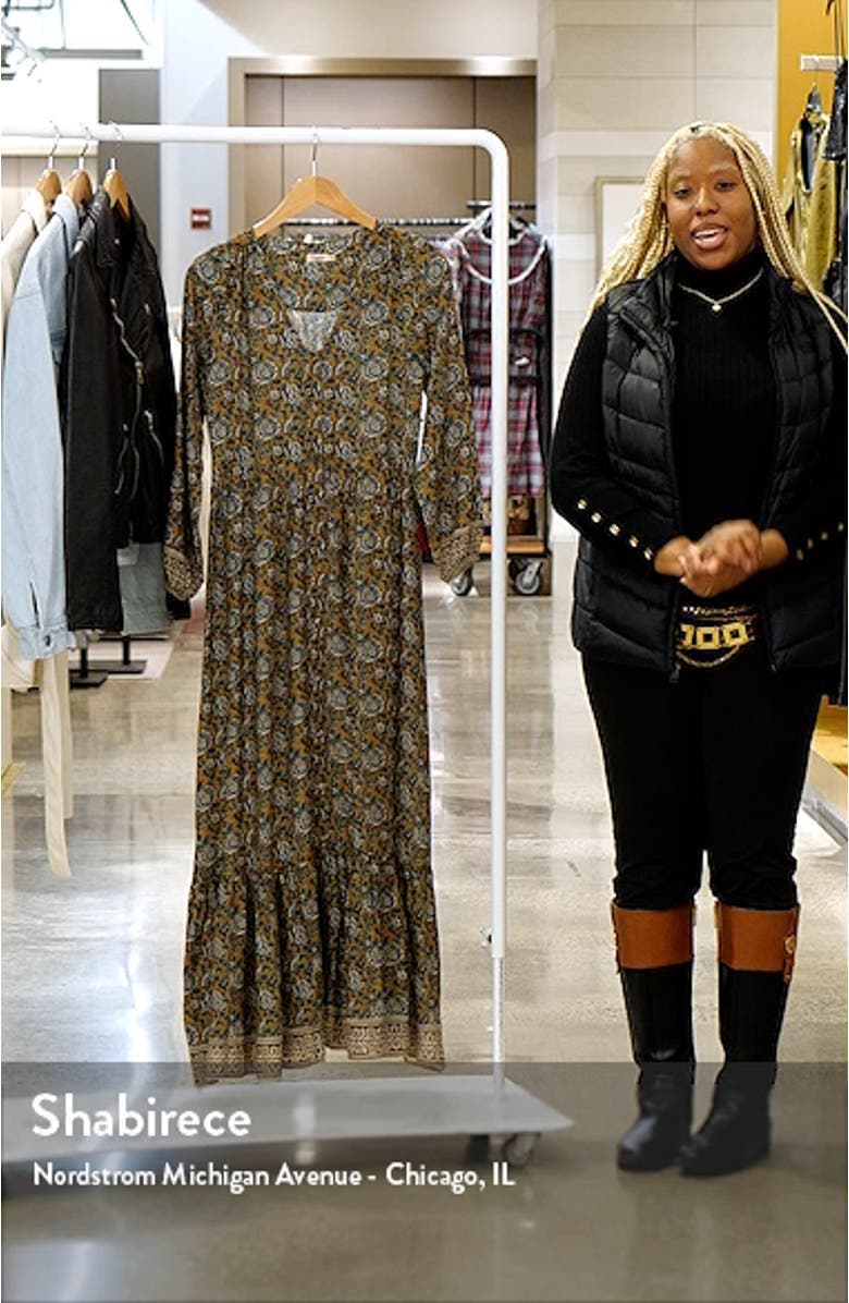 Toluca Floral Tiered Long Sleeve Maxi Dress, sales video thumbnail