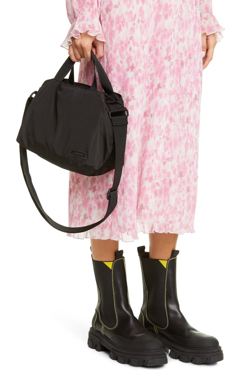 Ganni Tech Fabric Crossbody Bag, Alternate, color,