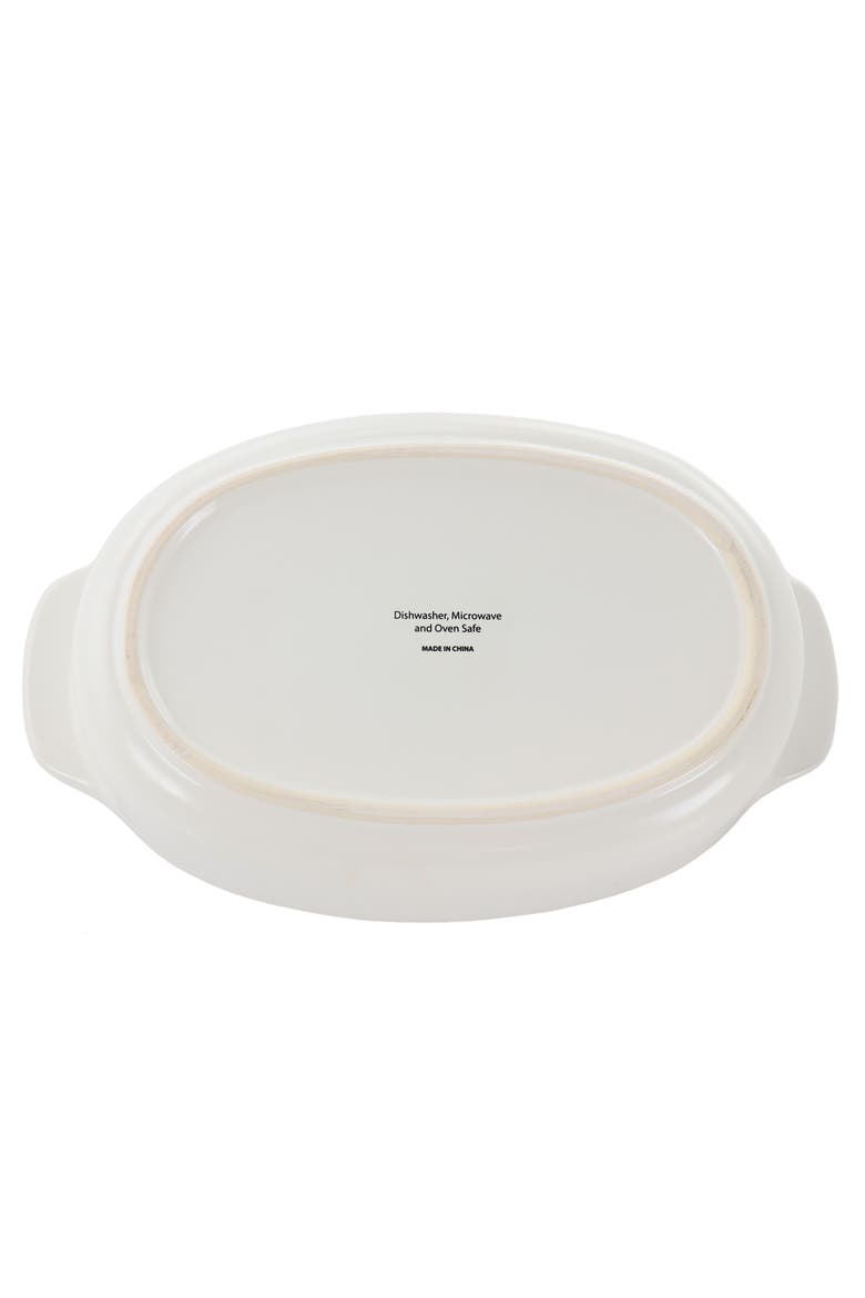 2.5 Quart Oval Stoneware Casserole, Alternate, color, White