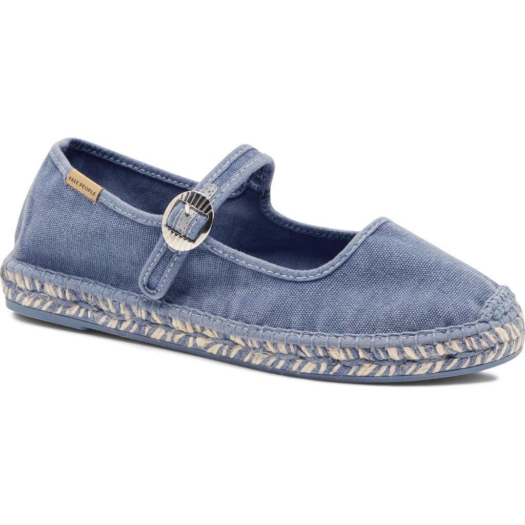 Free People Oasis Mary Jane Espadrille In Washed Nautical Blue