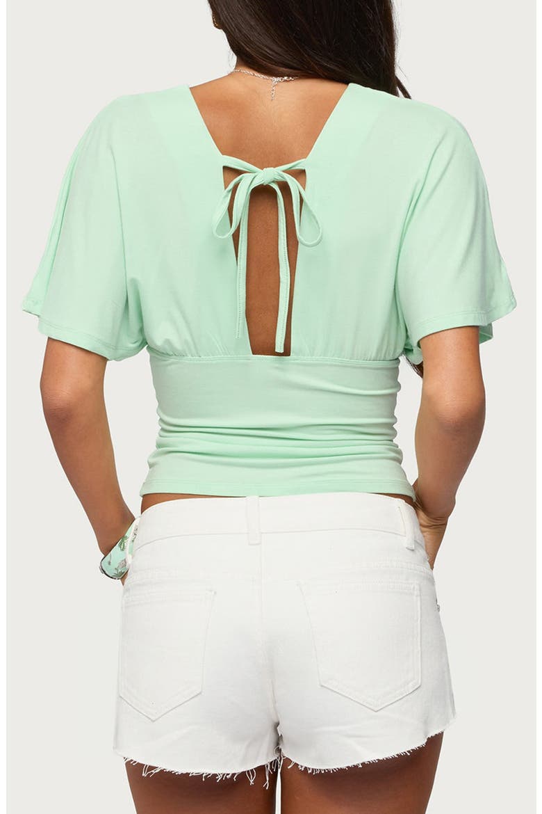 Betee Flutter Plunge Neck Top, Alternate, color, MINT
