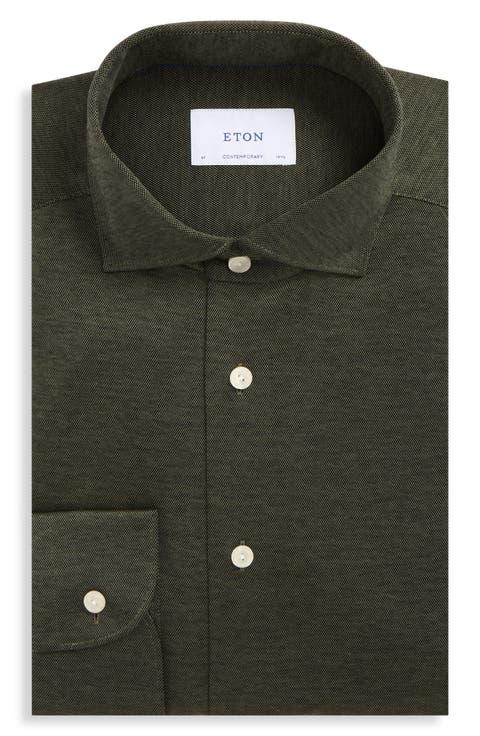 Filo di Scozia Cotton Button Front Shirt