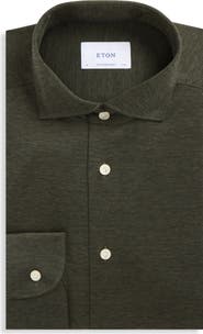 Eton Filo di Scozia Cotton Button Front Shirt