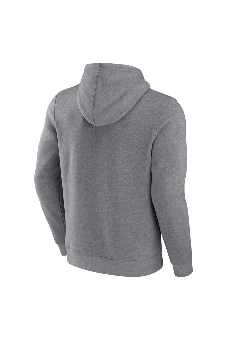 Men's Fanatics Branded Heathered Gray Brooklyn Nets Off The Bench Color Block Pullover Hoodie, Alternate, color, Heather Gray