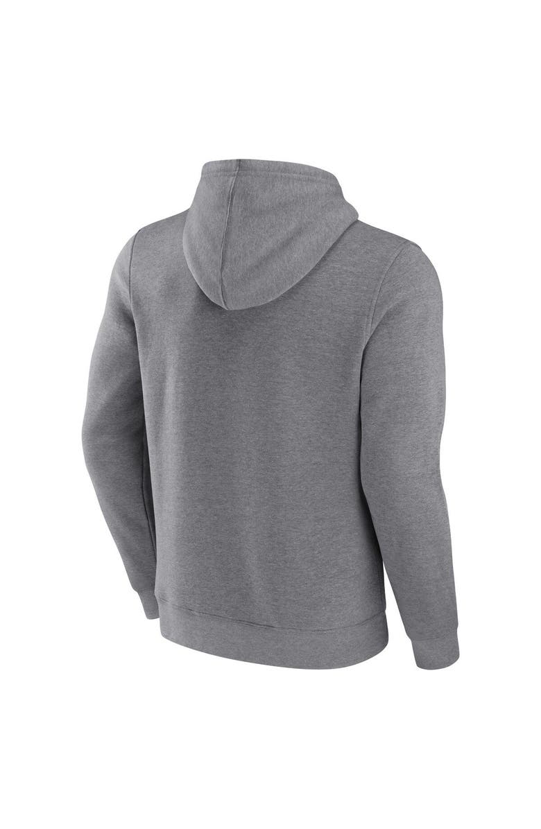 FANATICS Men's Fanatics Branded Heathered Gray Brooklyn Nets Off The Bench Color Block Pullover Hoodie, Alternate, color, Heather Gray