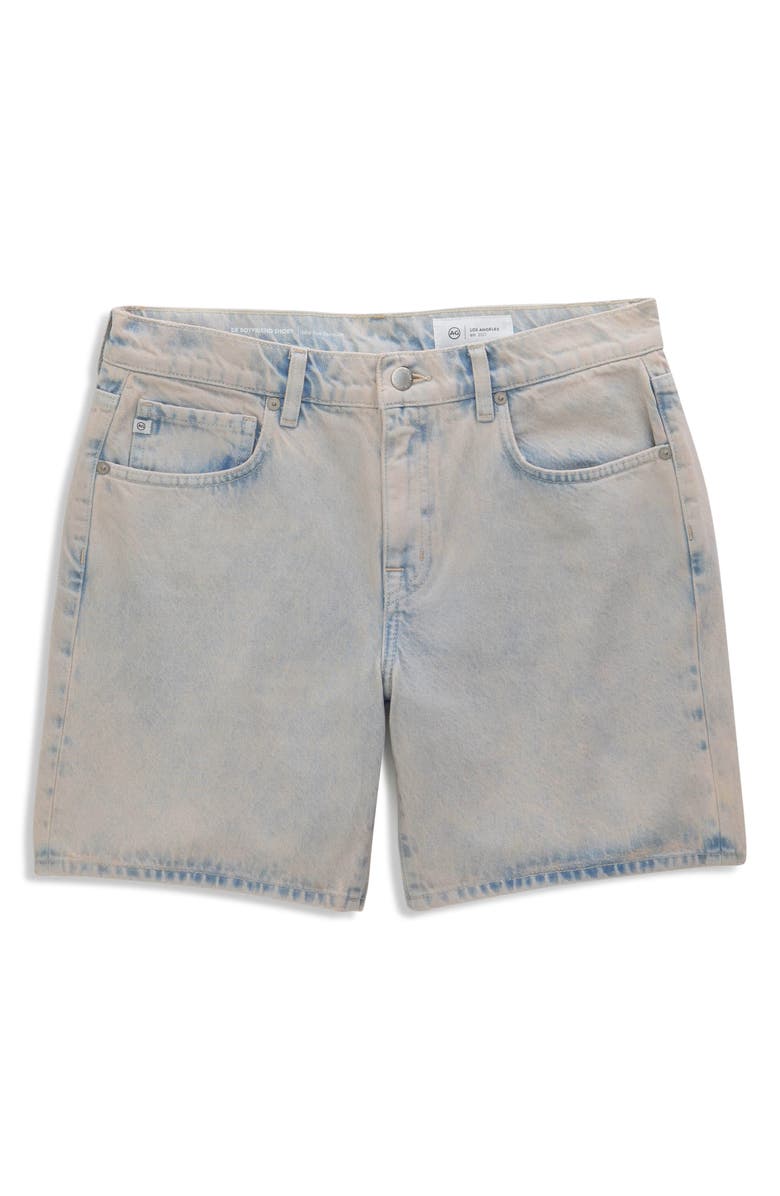 AG Ex-Boyfriend Mid Thigh Denim Shorts, Alternate, color, Mojave Pink