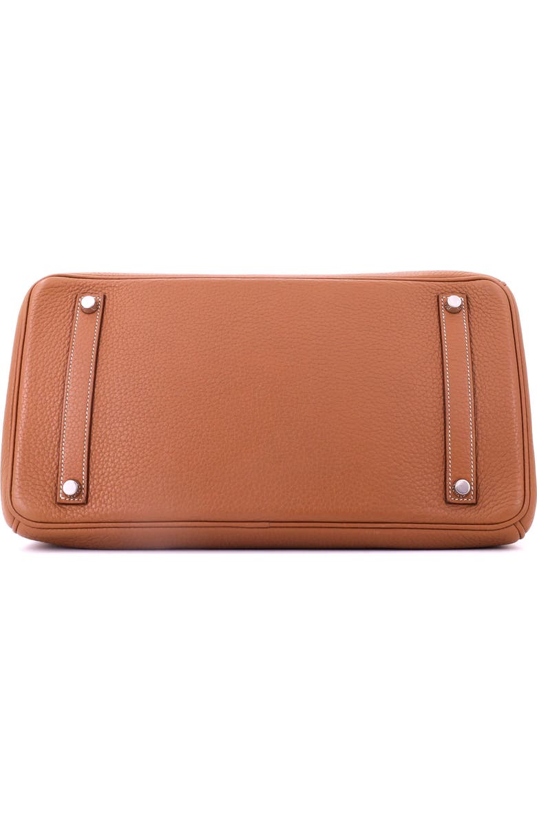 Pre-Owned Hermes Birkin Handbag Brown Clemence with Palladium Hardware 35, Alternate, color, Gold