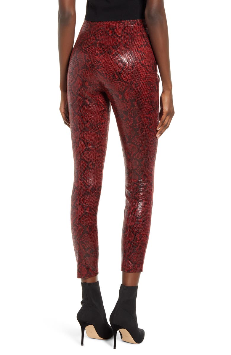 BLANKNYC Fired Up Snakeprint Leggings, Alternate, color,