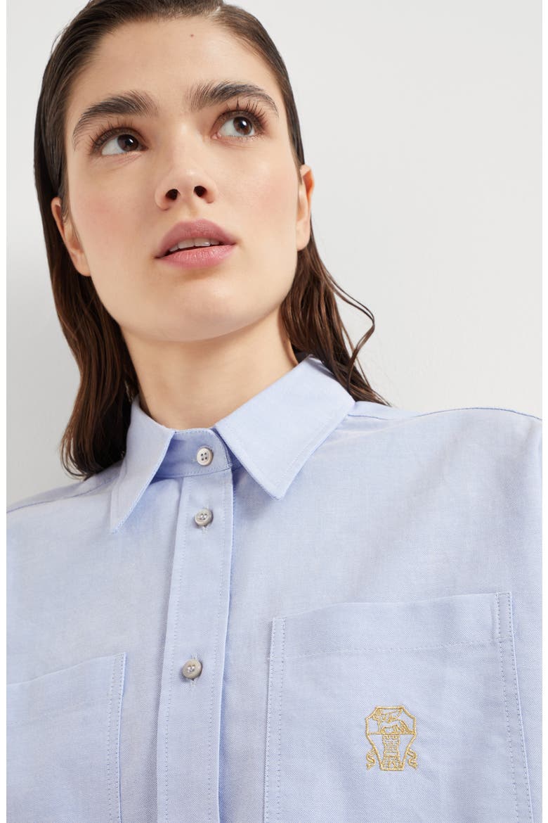 Oxford shirt, Alternate, color, Azure