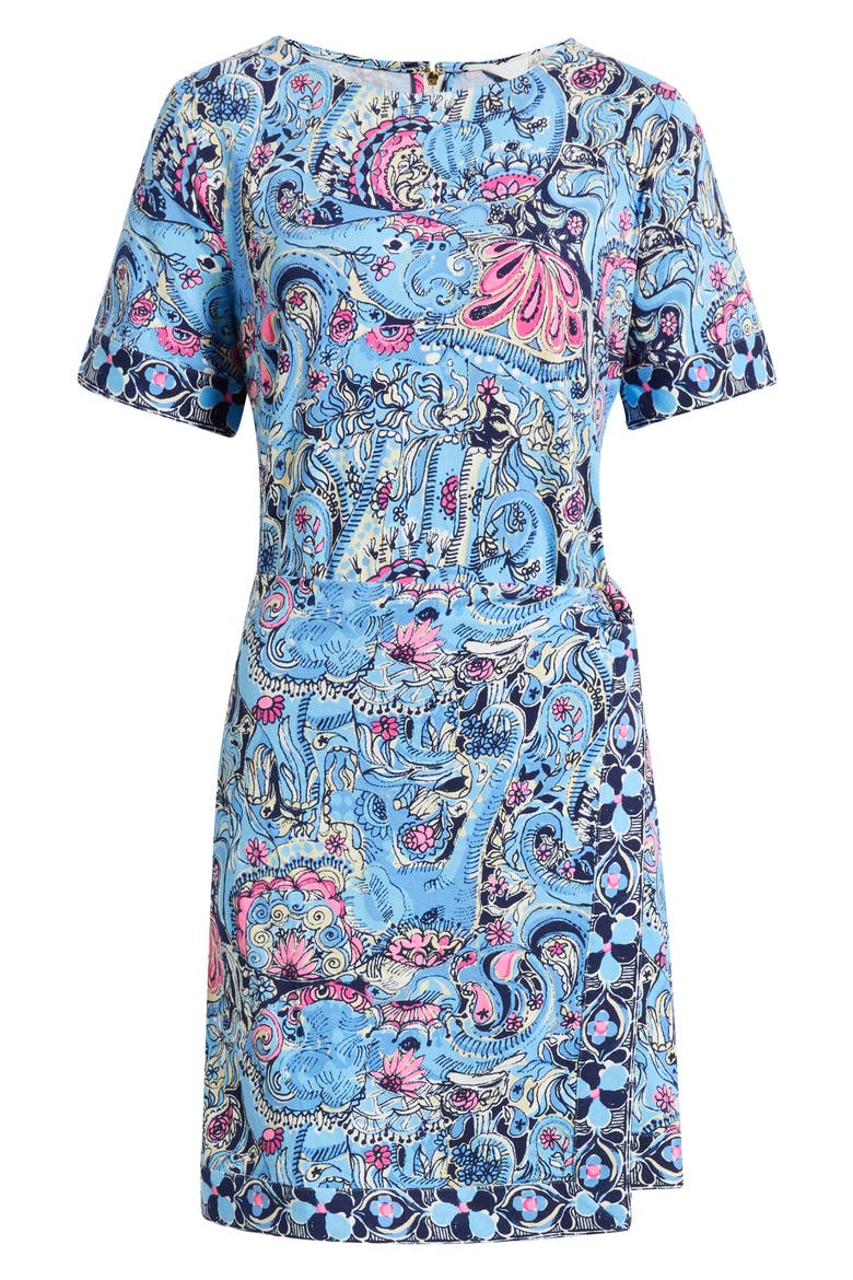 Izola Border Print Knit Minidress, Alternate, color, MULTI PAISLEY PARADE