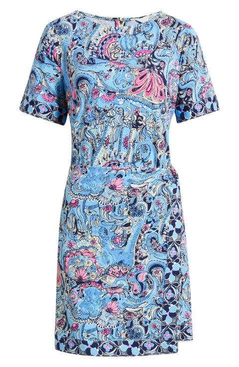 Izola Border Print Knit Minidress