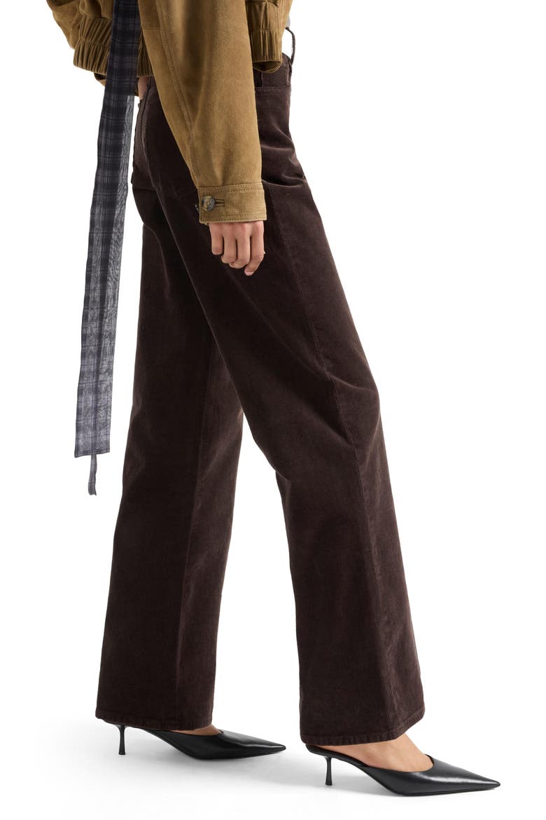 Stovepipe High Waist Straight Leg Jeans, Alternate, color, CORDUROY COFFEE