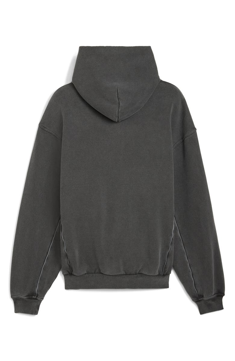 PUMA x Represent Embroidered Cotton Graphic Hoodie, Alternate, color, Flat Dark Gray