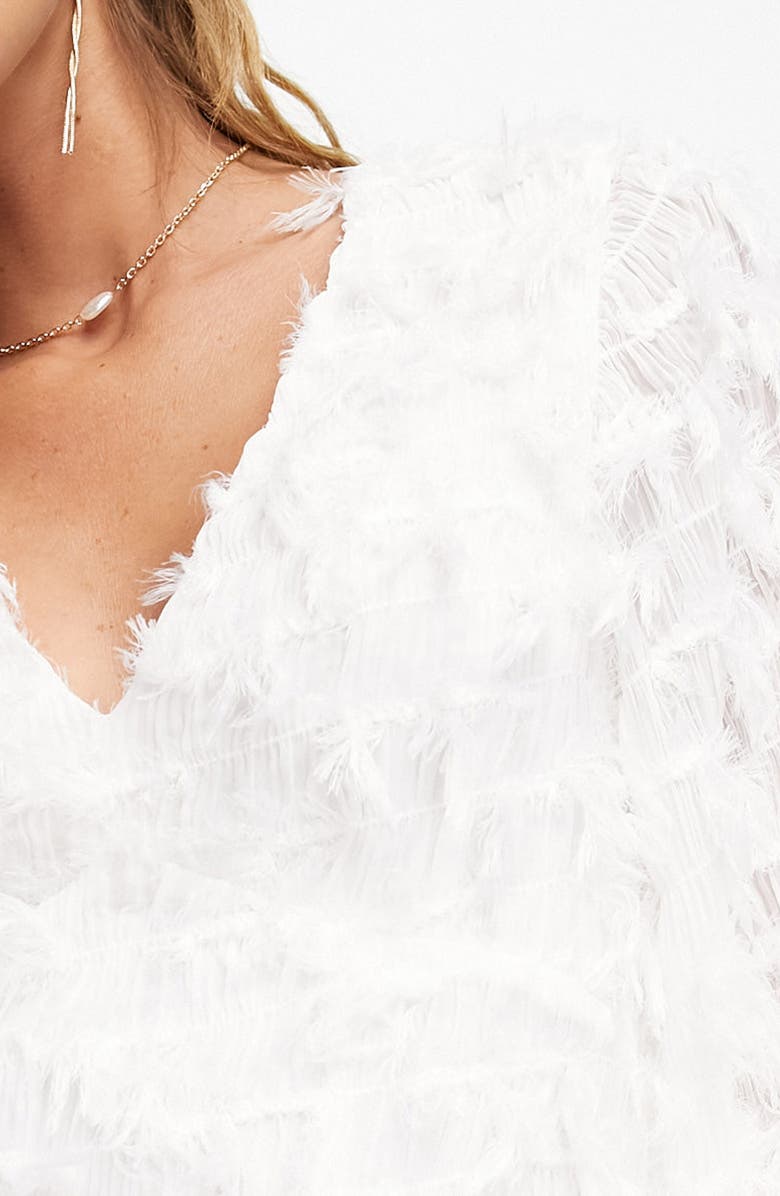 ASOS DESIGN Fluffy Long Sleeve Midi Dress, Alternate, color, 