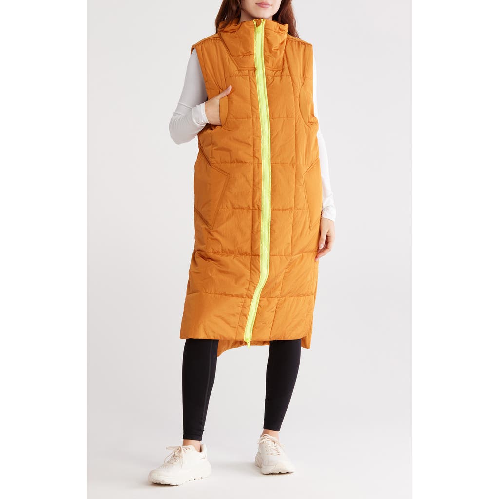 Fp Movement By Free People On The Move Packable Vest In Orange