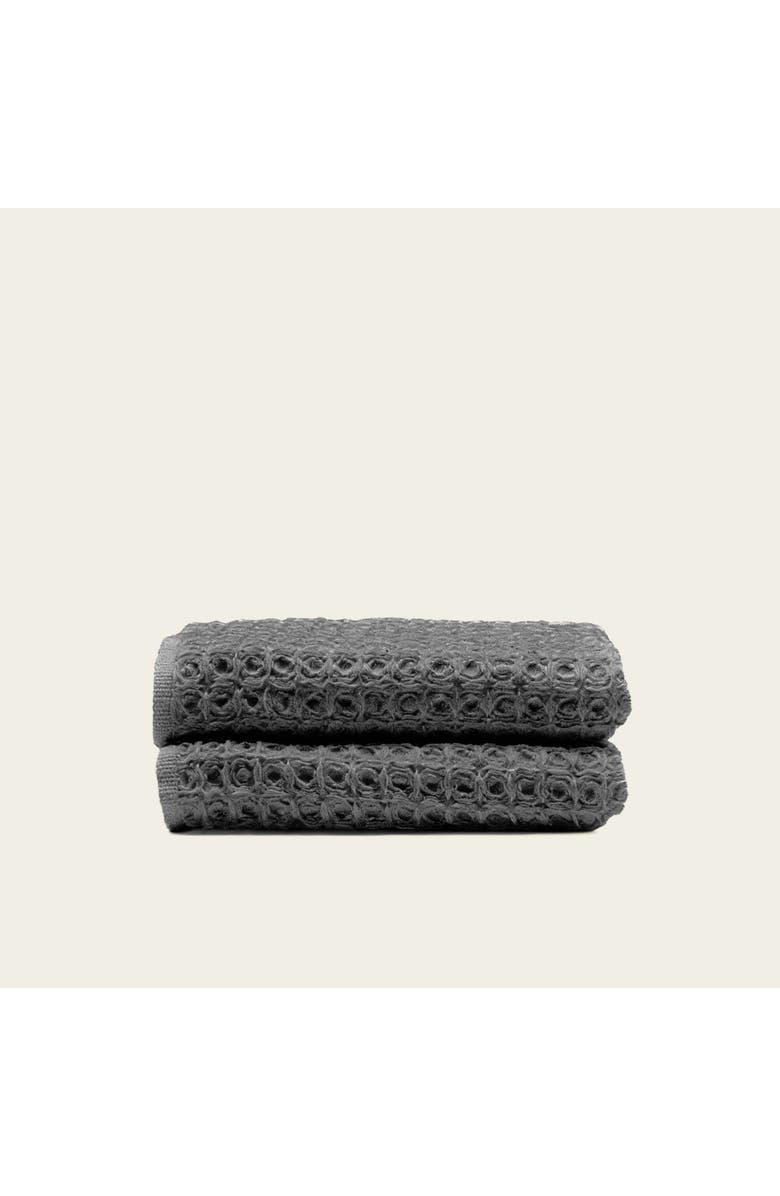 Italic Sedona Waffle Towels, Main, color, Charcoal / Washcloths