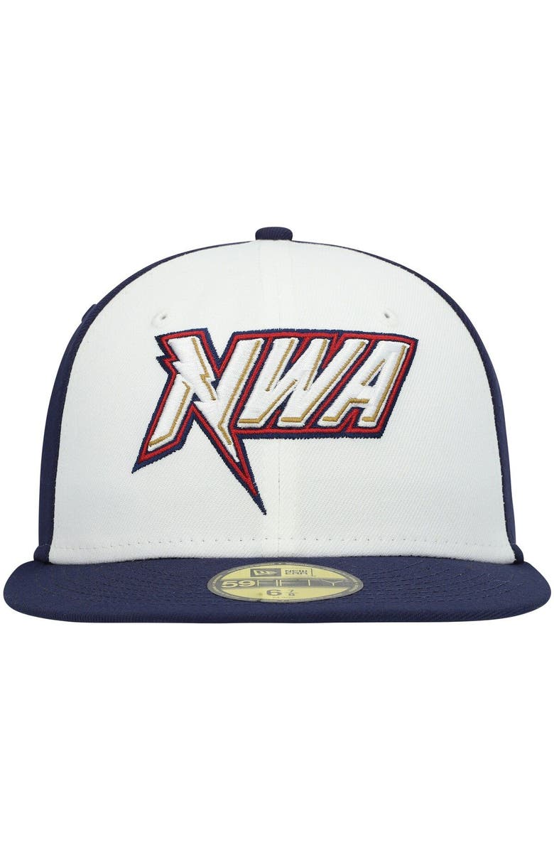 New Era Men's New Era White Northwest Arkansas Naturals Authentic Collection Team Alternate 59FIFTY Fitted Hat, Alternate, color, White