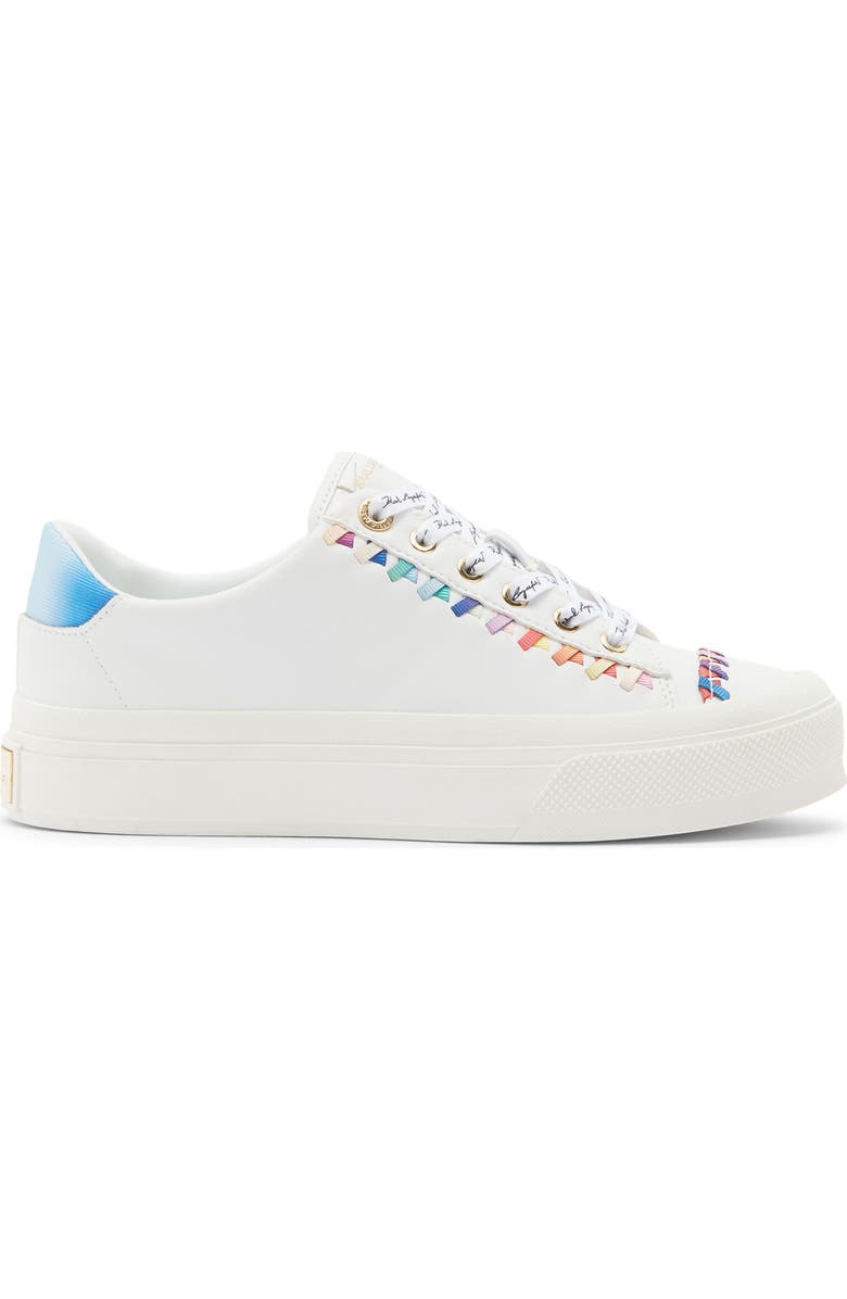 KARL LAGERFELD PARIS Galva Platform Sneaker, Alternate, color, Bright White