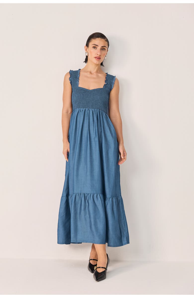 Reistor The Smocked Maxi Dress, Alternate, color, Ultramarine Blue