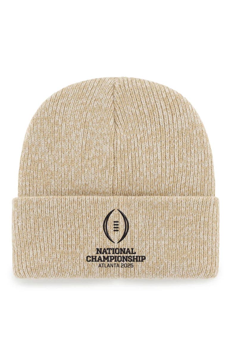 '47 Men's '47 Khaki Ohio State Buckeyes College Football Playoff 2025 National Championship Game Cuffed Knit Hat with Pom, Alternate, color, 