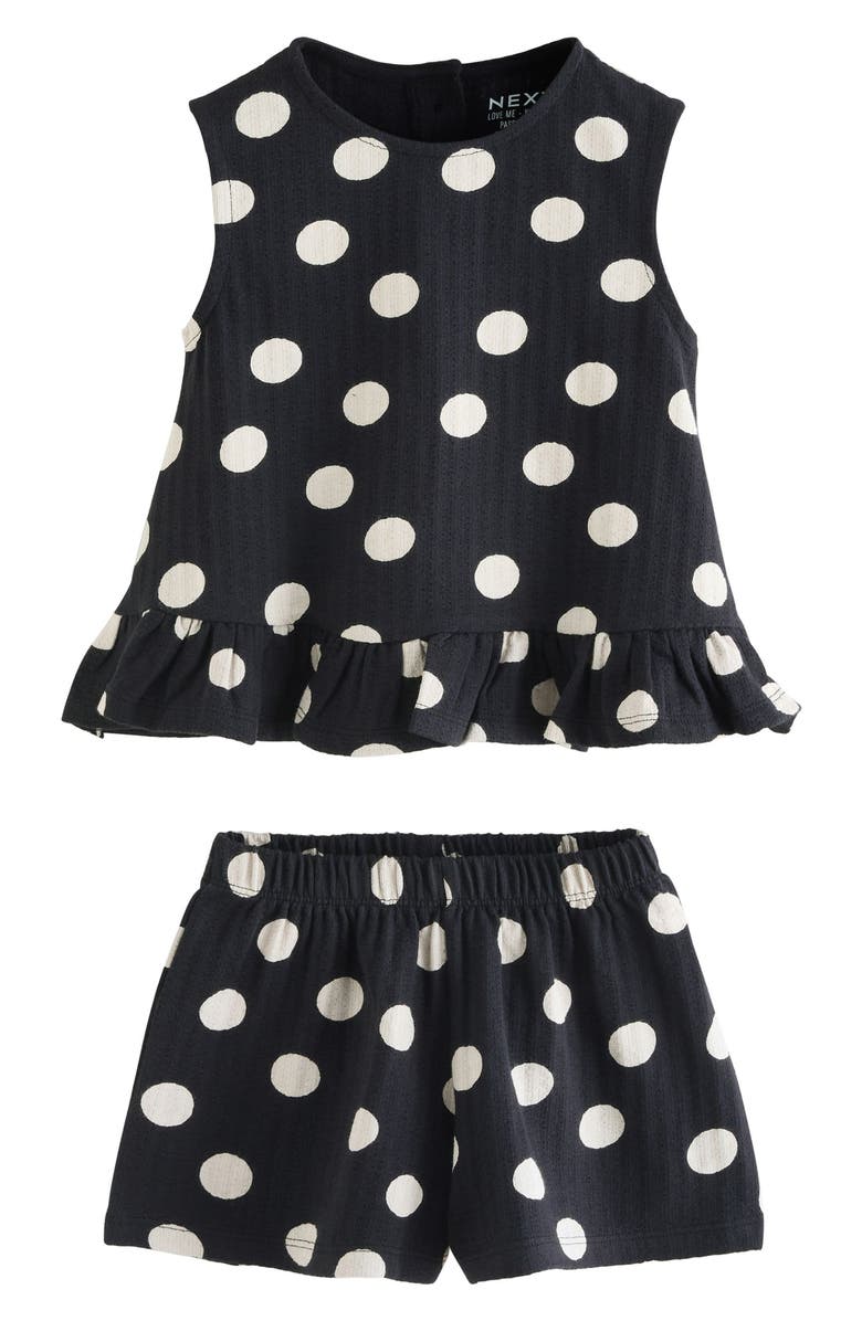 NEXT Kids' Polka Dot Cotton Top & Shorts Set, Main, color,