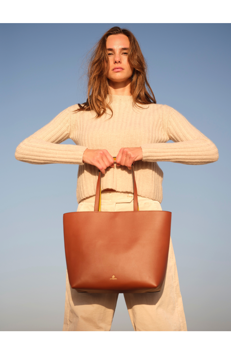 LA PORTEGNA Olivia Tote Vegetable Tanning, Alternate, color, Brown
