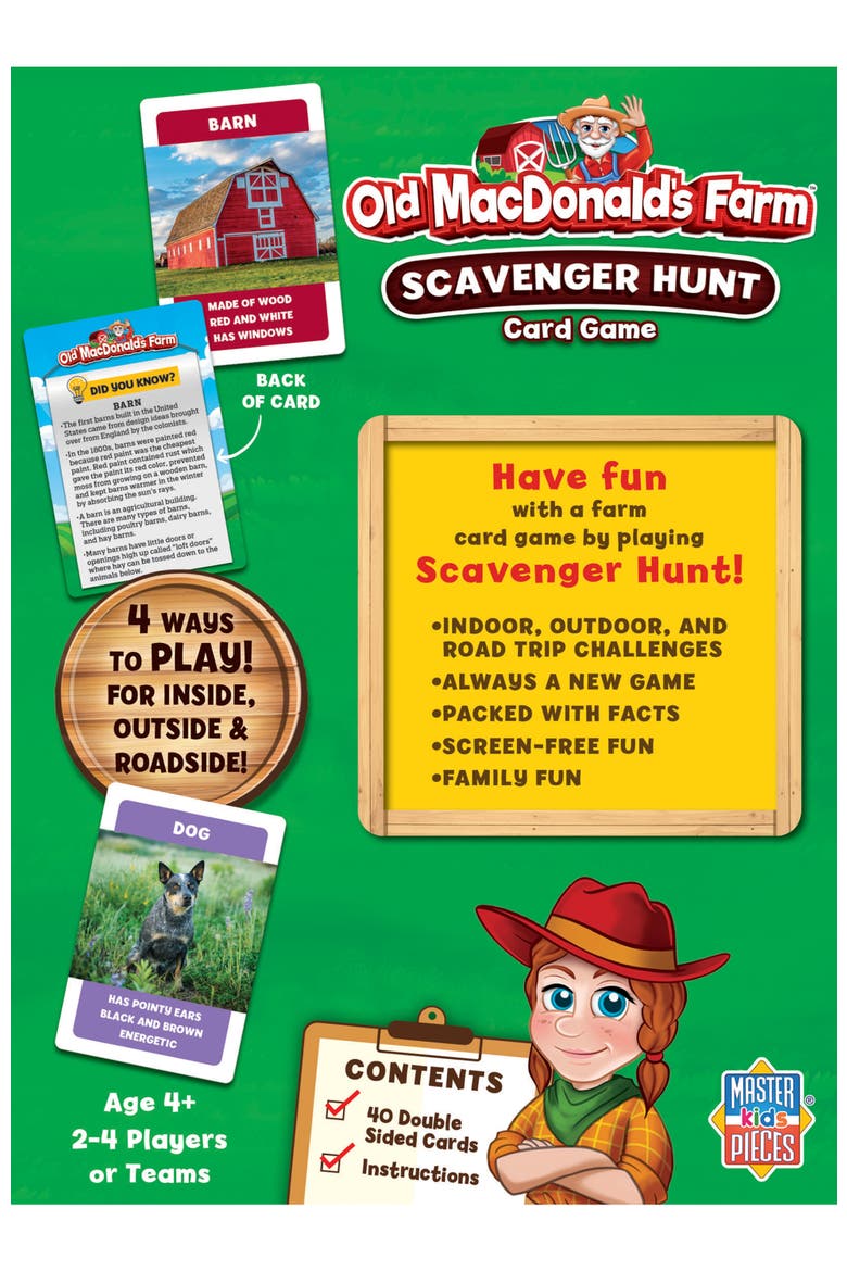 Old MacDonald Scavenger Hunt Card Game, Alternate, color, Multicolor