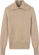 Gobi Cashmere Slit T-Neck Sweater