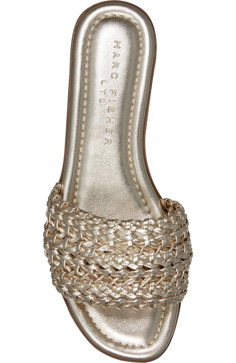 Marc Fisher LTD Vickee Slide Sandal, Alternate, color, Gold